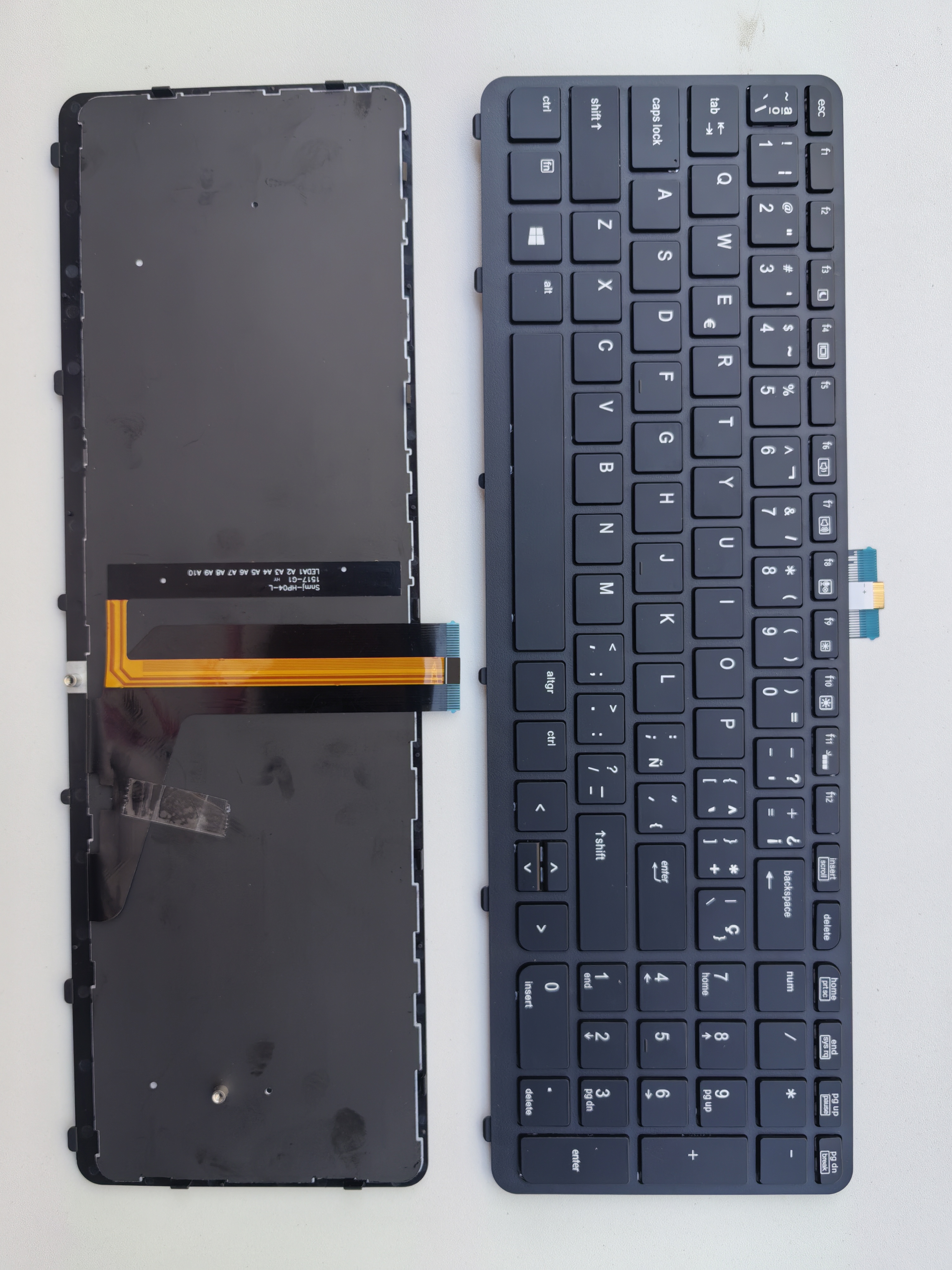 Picture of New Replacement Laptop Keyboard For HP ZBOOK15G1/Z15/Z15G1 Enter BLACK FRAME BLACK Backlit (OEM) SP Layout